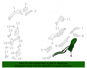 Rear right door lock Hyundai Sonata 15-19