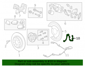Brake hose rear right Chevrolet Malibu 16-
