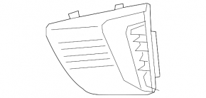 Left front bumper grille for Hyundai Ioniq 17-19 without DRL