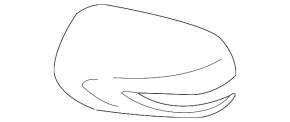 Left side mirror cover for Subaru Forester 11-13 under turn signal, white 37J