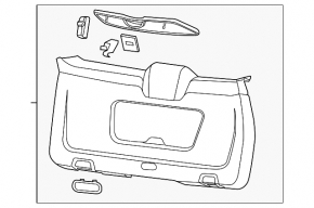 Lower tailgate trim for Porsche Cayenne 958 11-14 beige