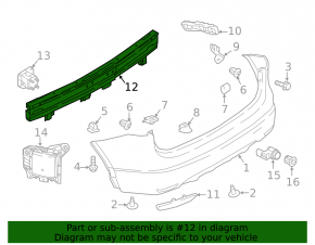 Rear Bumper Reinforcement Nissan Rogue Sport 17-22