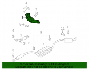Mazda 3 MPS 09-13 exhaust pipe with catalytic converter, with lambda sensor