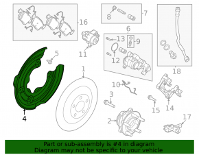 Brake Disc Cover Rear Left Ford Mustang Mach-E 21-23