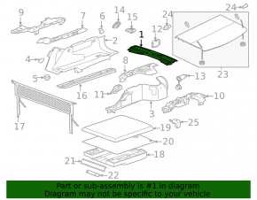 Jaguar F-Pace X761 Trunk Door Trim 17-21 Black