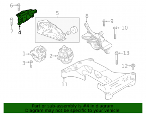 Engine mount bracket right BMW 3 G20 19- 2.0T RWD