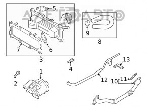 EGR valve cooler Kia Sportage 23-26 2.5