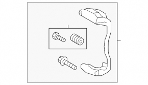 Front right brake caliper bracket for VW Atlas 18-25