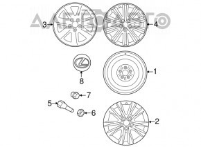 Wheel disk R17 x 7J ET45 5*114.3 Lexus ES350
