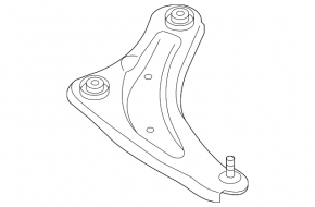 Lower control arm, front right, Nissan Leaf 11-12