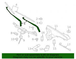 Left wiper arm BMW X5 F15 14-18