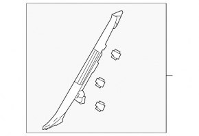 Rear pillar trim lower right Toyota Avalon 13-18 black