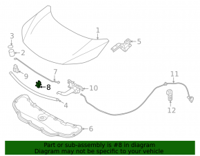 Nissan Ariya 23-25 Hood Support Latch