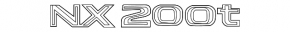 Emblem inscription NX200t tailgate Lexus NX200t 15-17