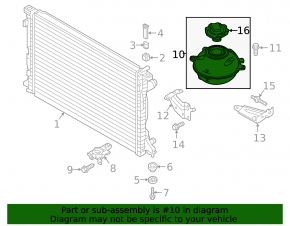 Expansion tank for Audi Q5 80A 21-24 MHEV cooling system with cap