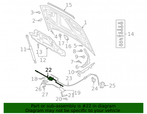 Front Hood Release Cable for Audi Q3 83A 19-25