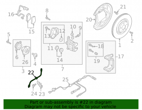 Brake hose rear left Audi A4 B9 17-