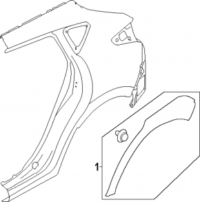 Subaru Crosstrek 2024-2026 Front Right Fender Arch Cover