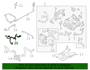 Hyundai Tucson 22-25 high-voltage inverter-compressor cable