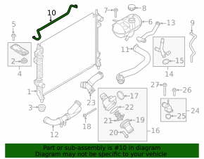 Ford Mustang mk6 15-23 2.3T Cooling Return Hose