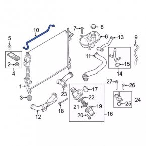 Ford Mustang mk6 15-23 2.3T Cooling Return Hose