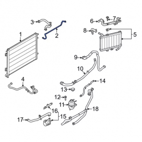 Ford Mustang mk6 15-23 2.3T Cooling Return Hose