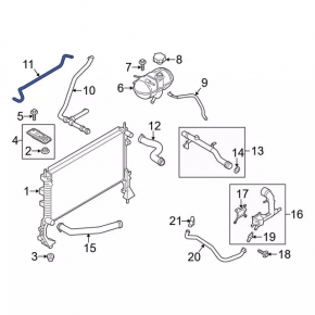 Ford Mustang mk6 15-23 2.3T Cooling Return Hose