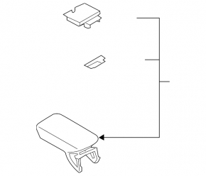 Lincoln MKX 16 Armrest - Dark Gray Leather, Scratches