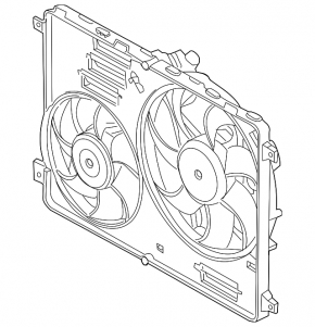 Radiator shroud diffuser assembly for Land Rover Range Rover Evoque 2019-2020