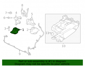 Right engine mount for Jaguar F-Pace 17-25 2.0