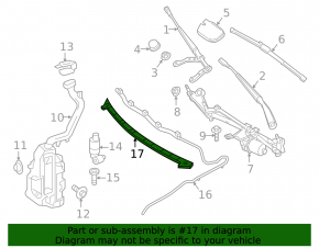 Mercedes GLA 14-20 rear bonnet trim for injectors