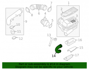 Air duct from VW CC 08-17 filter