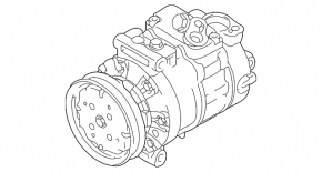 Air conditioning compressor VW Passat b7 12-15 USA 1.8T wedge, for spare parts