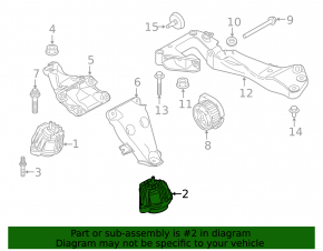 Engine mount left BMW F30 12-18 awd LEMFORDER