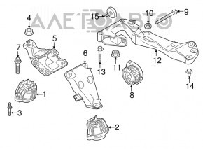 Engine mount left BMW F30 12-18 awd LEMFORDER