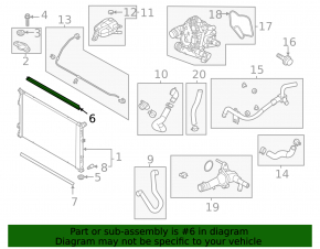 Upper radiator deflector Hyundai Sonata 20-26 HEV