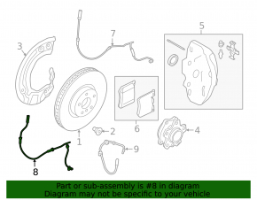 Front left ABS sensor BMW 5 G30 17-23 RWD