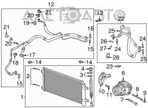 Chevrolet Cruze 16-20 air conditioner condenser radiator