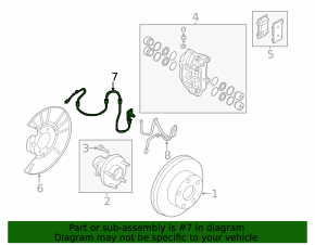 Front left ABS sensor for Infiniti M37 Q70 11-19 RWD