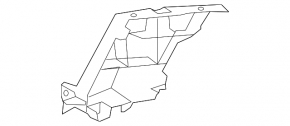 Front bumper mount on the right wing Audi A6 C7 12-18 SIGNEDA