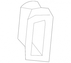 Right center pillar air vent deflector for Audi Q7 16-19 gray