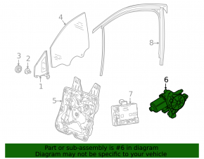 Rear right window lift motor Audi A6 C8 19-