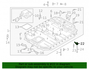Rear right VVB mounting bracket for Audi E-Tron 19-23