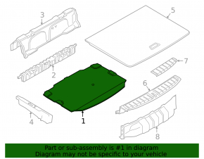 Trunk floor covering BMW X2 F39 18-23 black