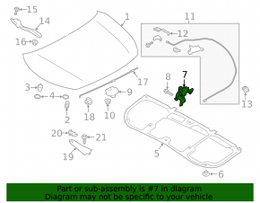 Subaru Crosstrek 18-23 Hood Lock