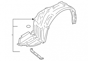 Front left fender liner for Subaru WRX 15-21