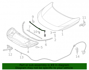Nissan Rogue 21-23 Hood Support Stick