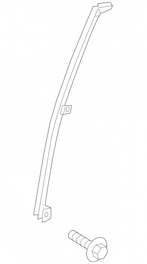 Rear right door glass guide Toyota Prius 50 16-22