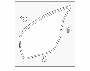 Front left door seal for Toyota Avalon 13-18