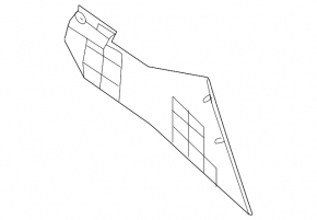 Center console trim side right Nissan Altima 13-18 front, black, scratches